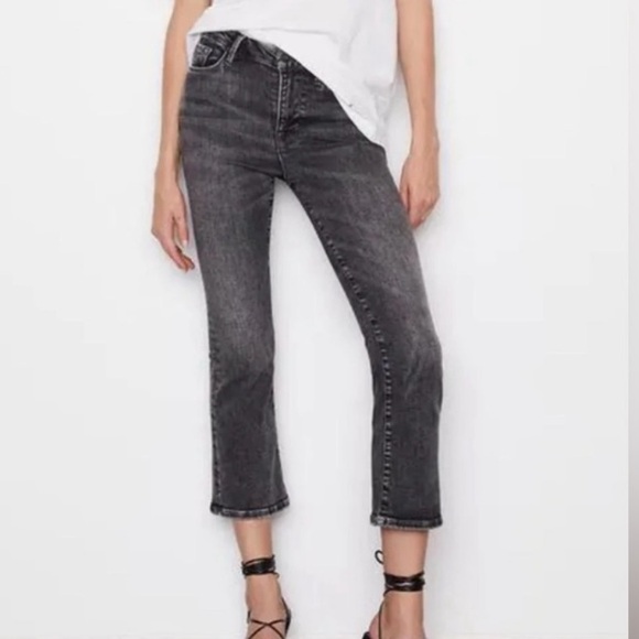 Frame dark gray Le one crop mini boot high rise jeans size 2 30-34 - Picture 1 of 12